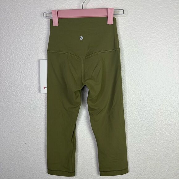 Lululemon Align High-Rise Crop 17" bronze green size 2 - Picture 2 of 2